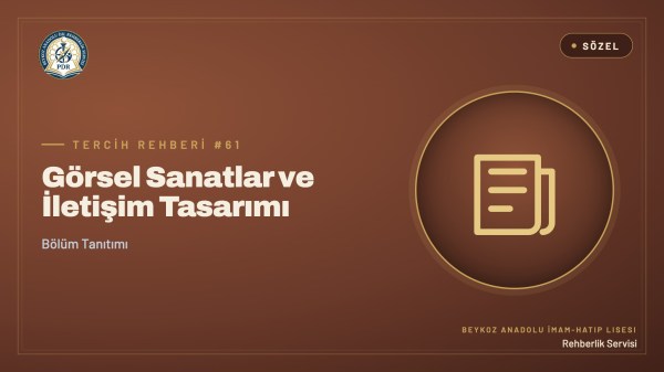 Görsel Sanatlar ve İletişim Tasarımı programı tanıtım kapağı